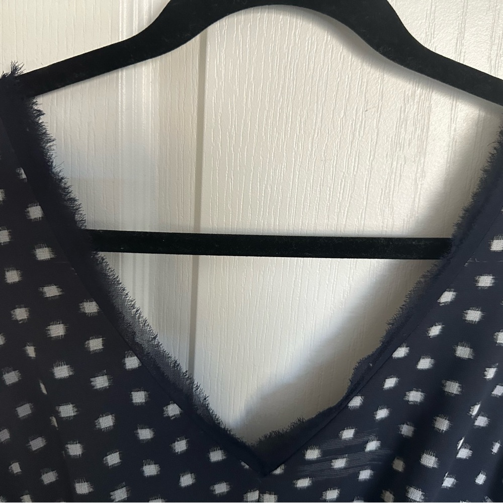 Iris Setlakwe Navy Print Midi Dress • Size 6 - Picture 6 of 7